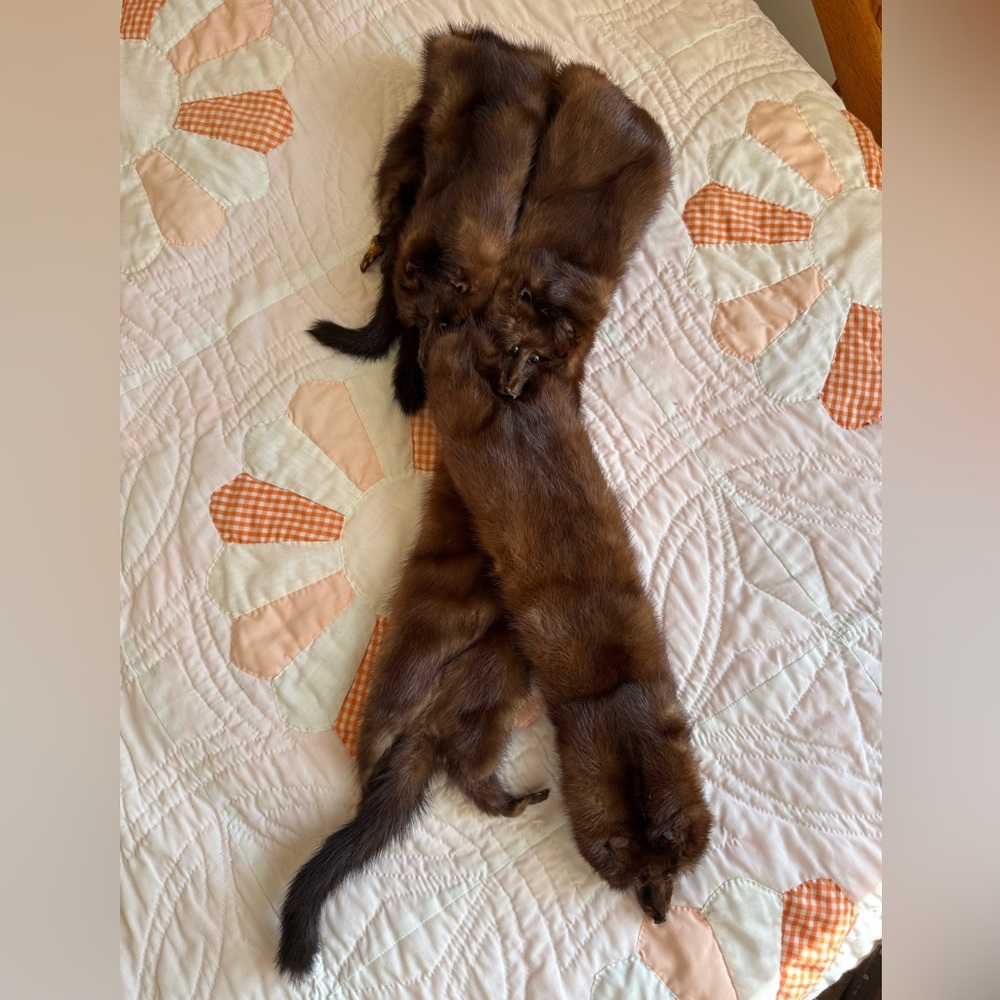 Luxurious Brown Fur Stole Wrap - Classic Women's Accessory